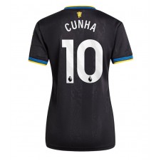 Manchester United Matheus Cunha #10 Tredjedrakt Kvinner 2025-26 Kortermet